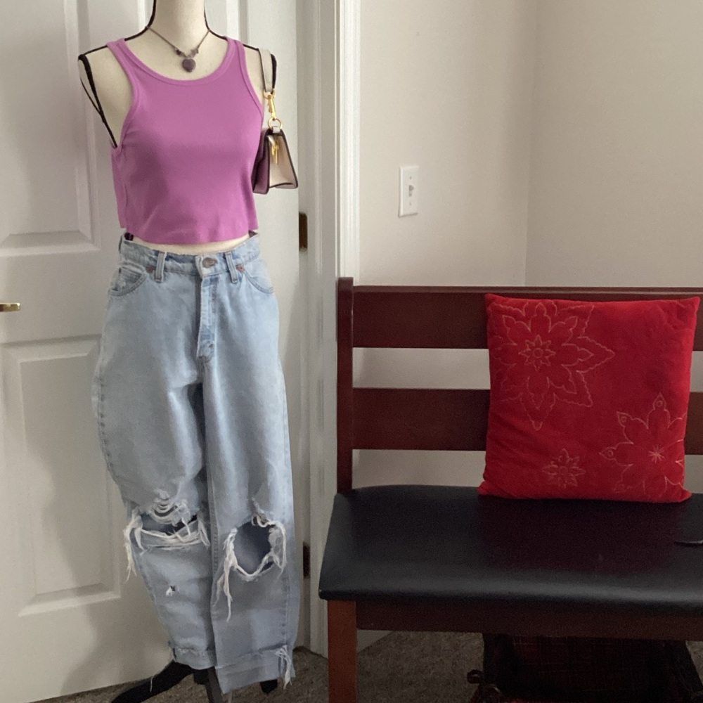 vintage 90’s levis super high rise usa orange tab